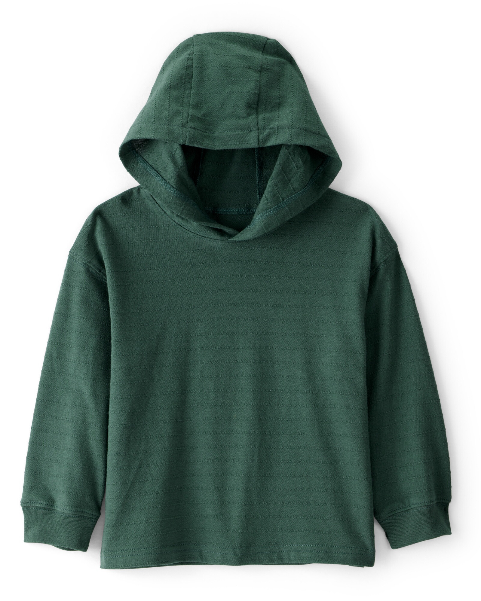 Remera de algodón, con capucha, verde Remera de algodón, con capucha, verde