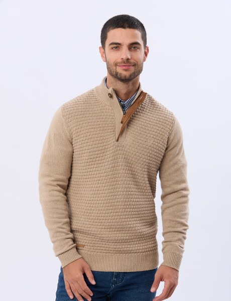 BUZO TEJIDO TEXTURADO Beige