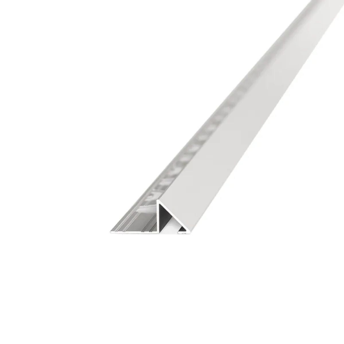 Guardacanto Aluminio Prisma 10 Mm X 11 Mm X 2,5 M Cromo Mate 