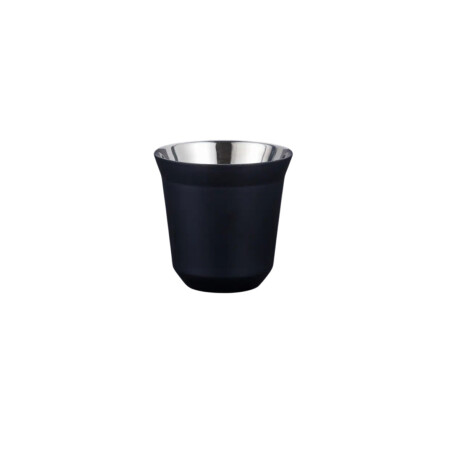 Taza pocillo de acero doble pared - 80ml Negro