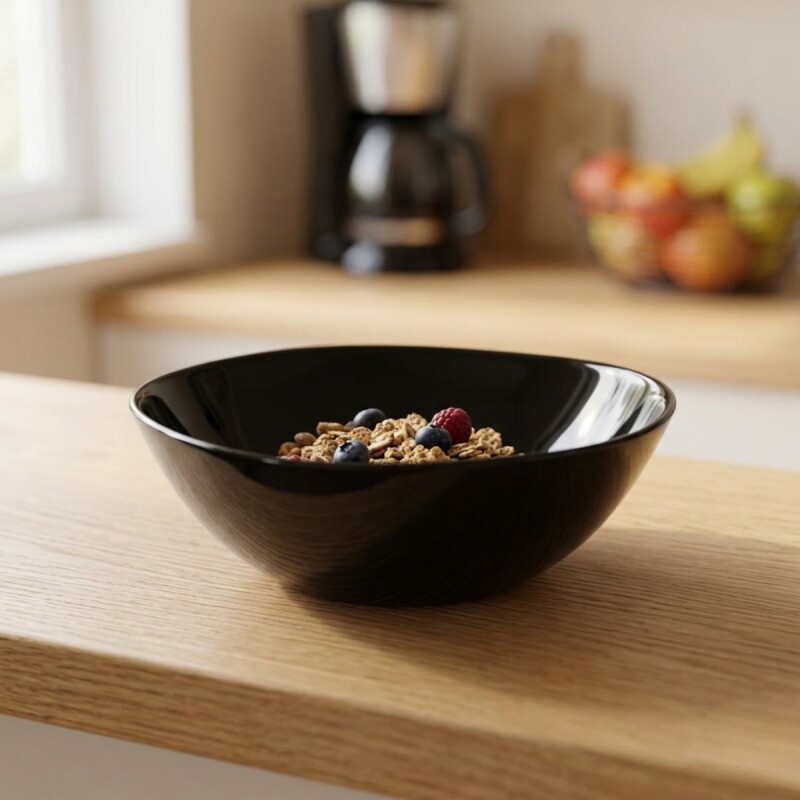 Bowl semi cuadrado 480ml Opalina NEGRO