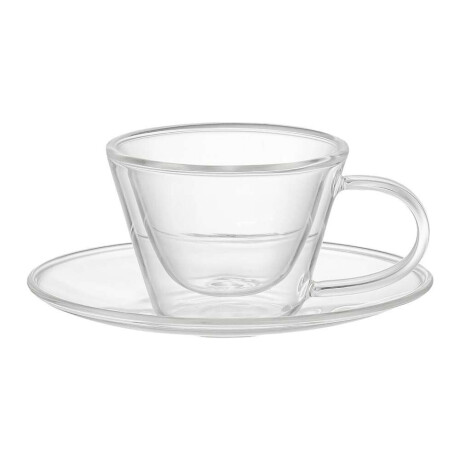 SET 2 TAZAS D.PARED C/PLATO 80ML BORO VARENNA