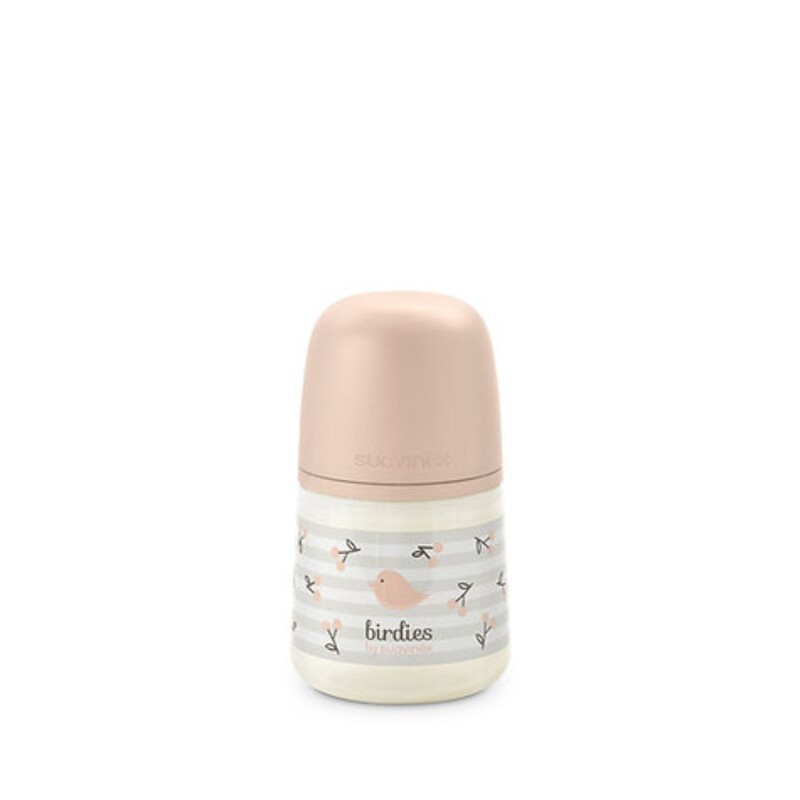Mamadera biberón anticólico SX Pro fisiológico 150 ml 0-3m Birdies Rosa