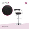 Taburete Kai Ideal para Bar C/Respaldo Negro