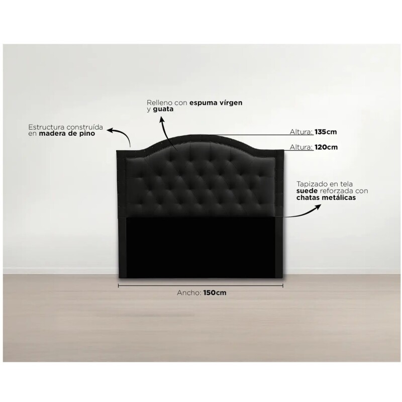 Respaldo Curvo De Sommier Ltc De Madera Forrado En Suede Respaldo Curvo De Sommier Ltc De Madera Forrado En Suede