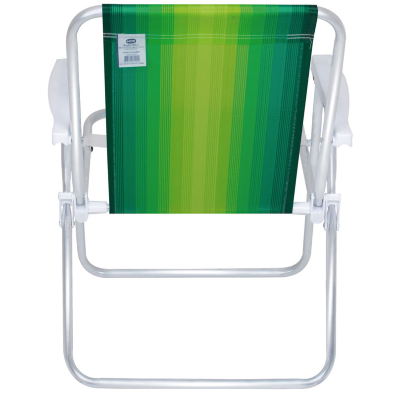 Silla Alta Aluminio Clásica A Rayas VERDE