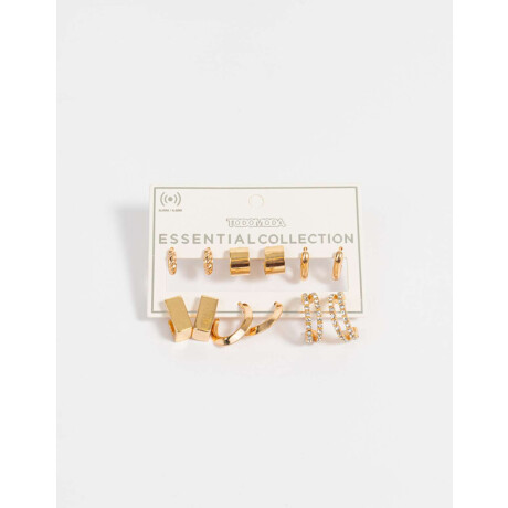 Set De Argollas Essential Dorado