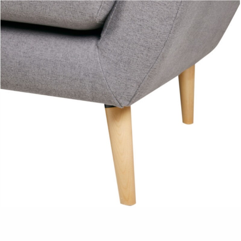 Sofá 810N1 2 Cuerpos Tapizado en Tela Gris