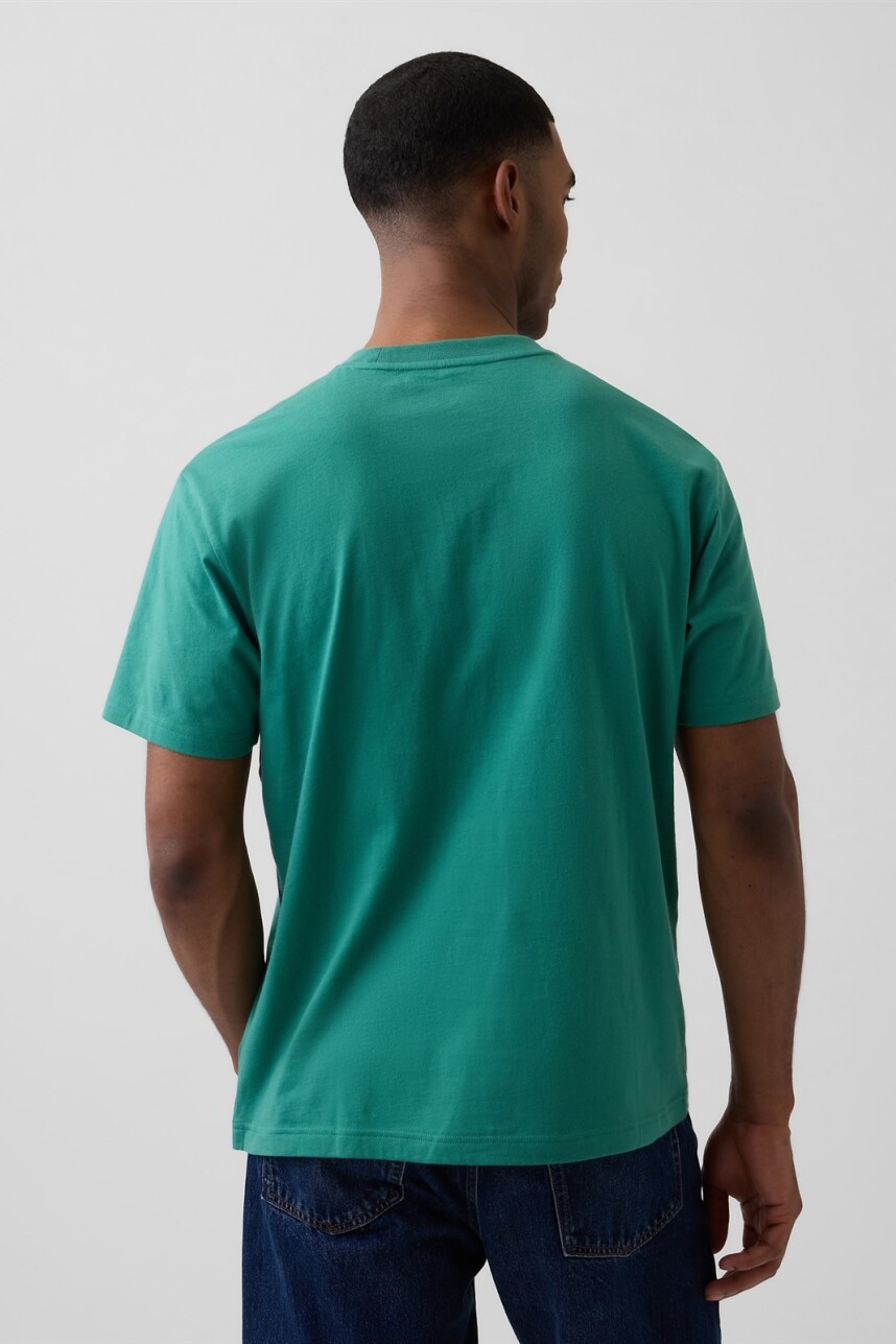 Remera Estampada Manga Corta Hombre New Algae 373