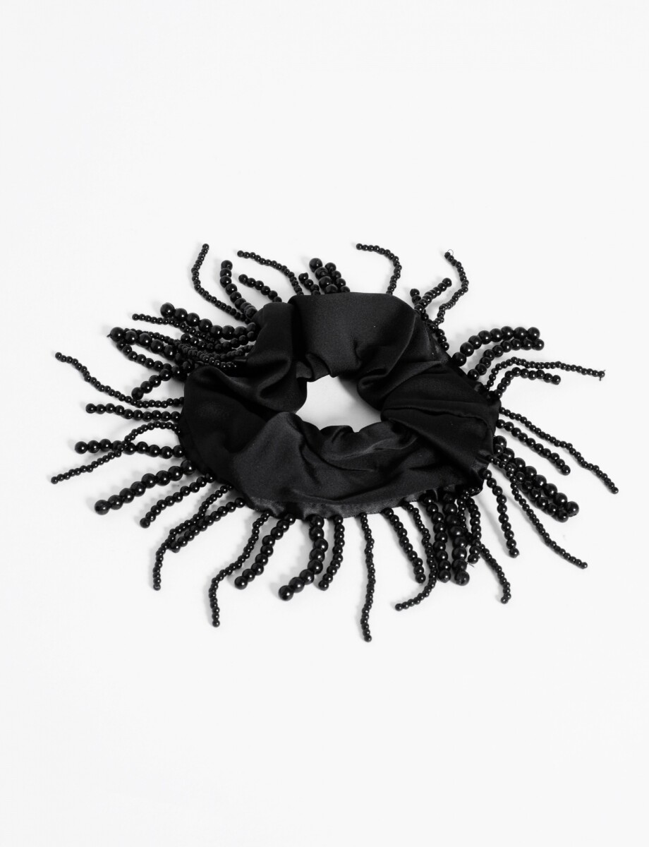 Gomita scrunchie flecos - negro 