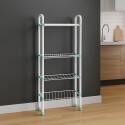 Estante multiuso de acero 3 pisos 35cm x 31cm x 86cm Blanco
