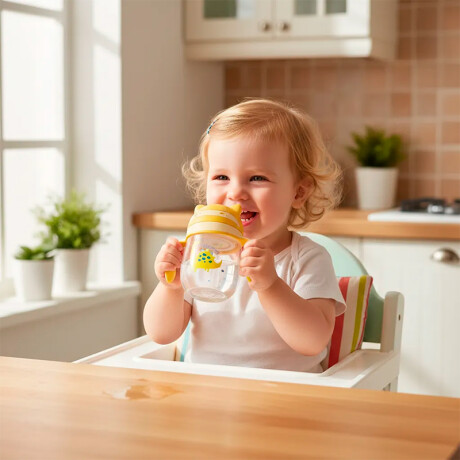 Vaso Para Bebé Con Sorbito Amarillo