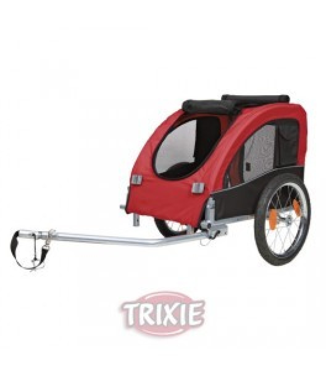 BICYCLE TRAILER, S: 53 × 60 × 60/117 CM, BLACK/RED 