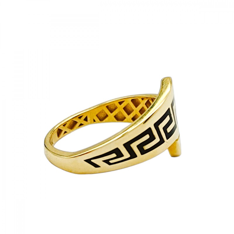 Anillo cinta griega -Oro bajo-Sin piedra-AN8227 sinpiedra