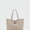 Longchamp -Cartera de cuero flexible, Roseau Essential Gris