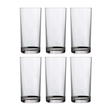 Set X6 Vasos Crisa 300ml Fondo Grueso Agua Refresco Bebidas Transparente