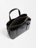 Bolso Tote Con Bandolera negro