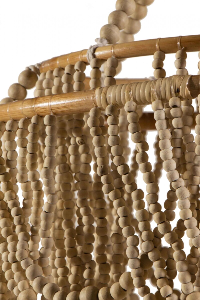 ILUMINACION LAMPARA COLGANTE ROBIN EN MADERA TEKA DIAM. 60CM 401183