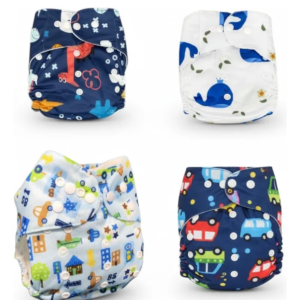 Set X4 Pañales Para Agua Absorbentes Reutilizables niño