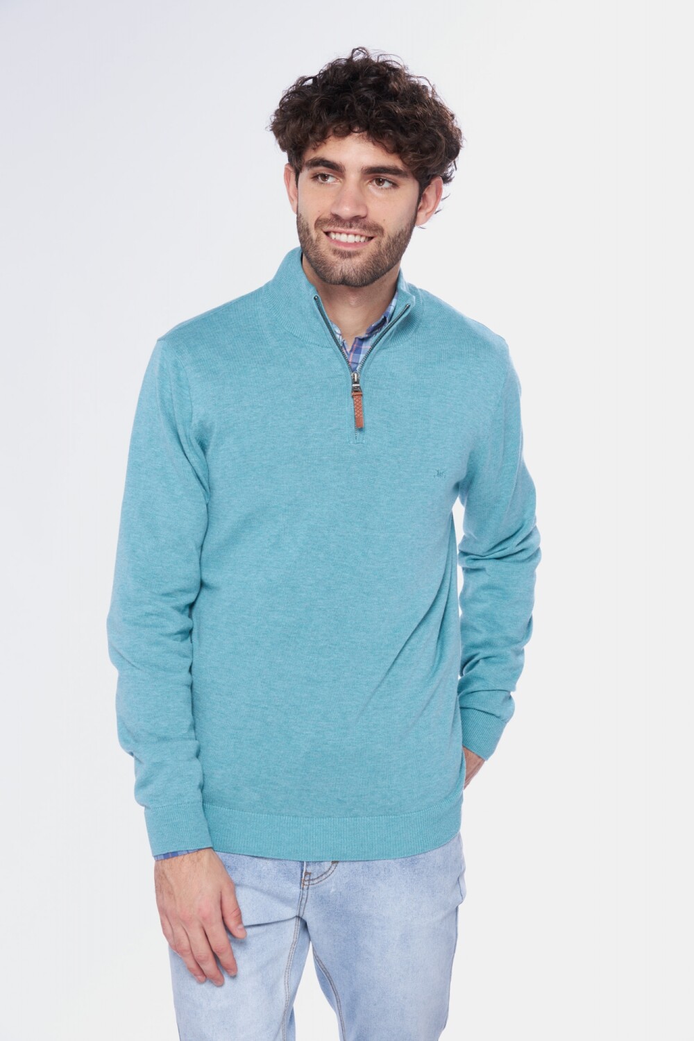 BUZO TEJIDO Verde agua