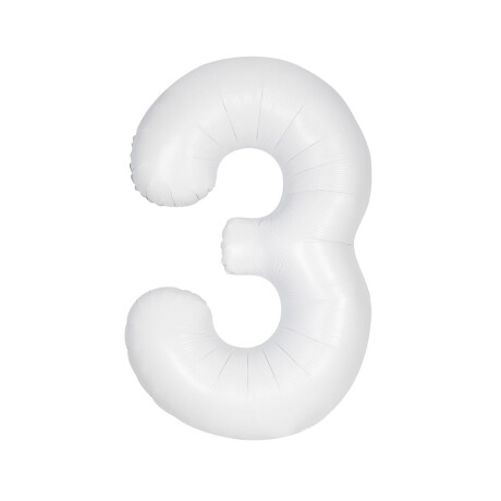 Globo Nº 3 Blanco 75 cm Sc