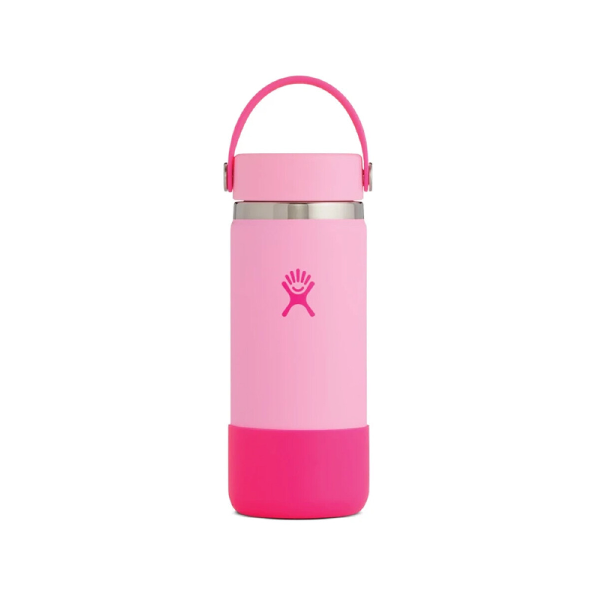 Botella Wide Mouth With Flex Cap And Boot 16 Oz. Seafoam - Pop Pink 