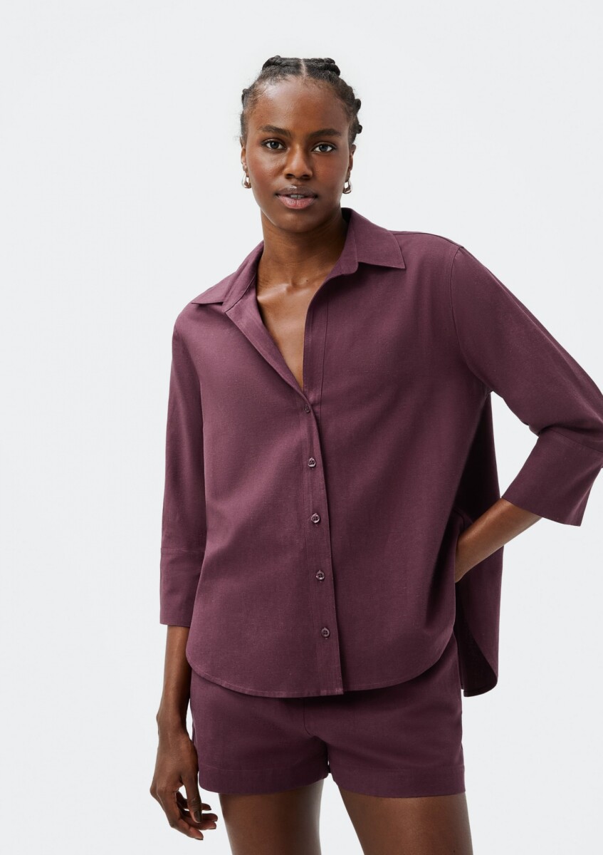 CAMISA FEM - AZUL MEDIO 