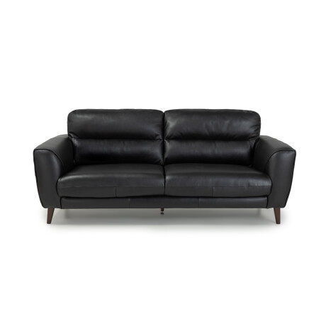 Sofá Valentino - Cuero Básico - 3 cuerpos 450 (Negro)