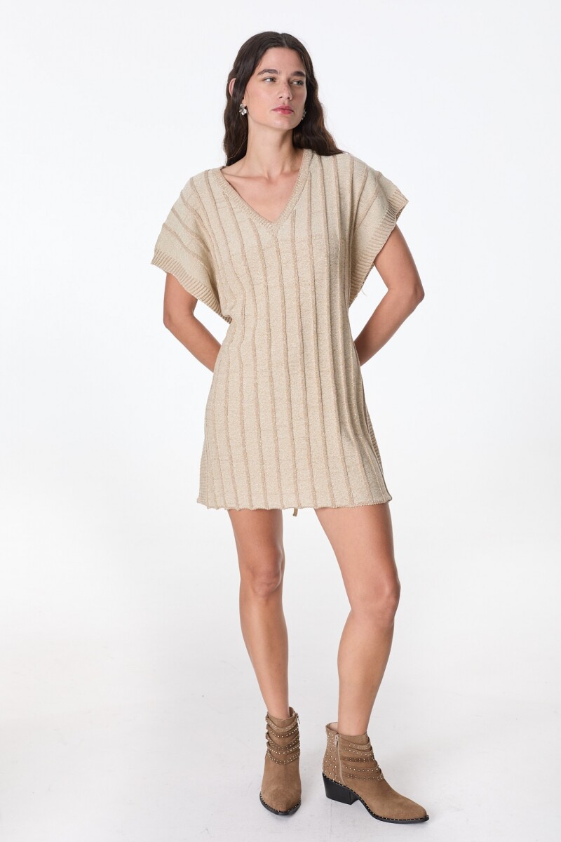 Vestido Destello Crudo/Beige