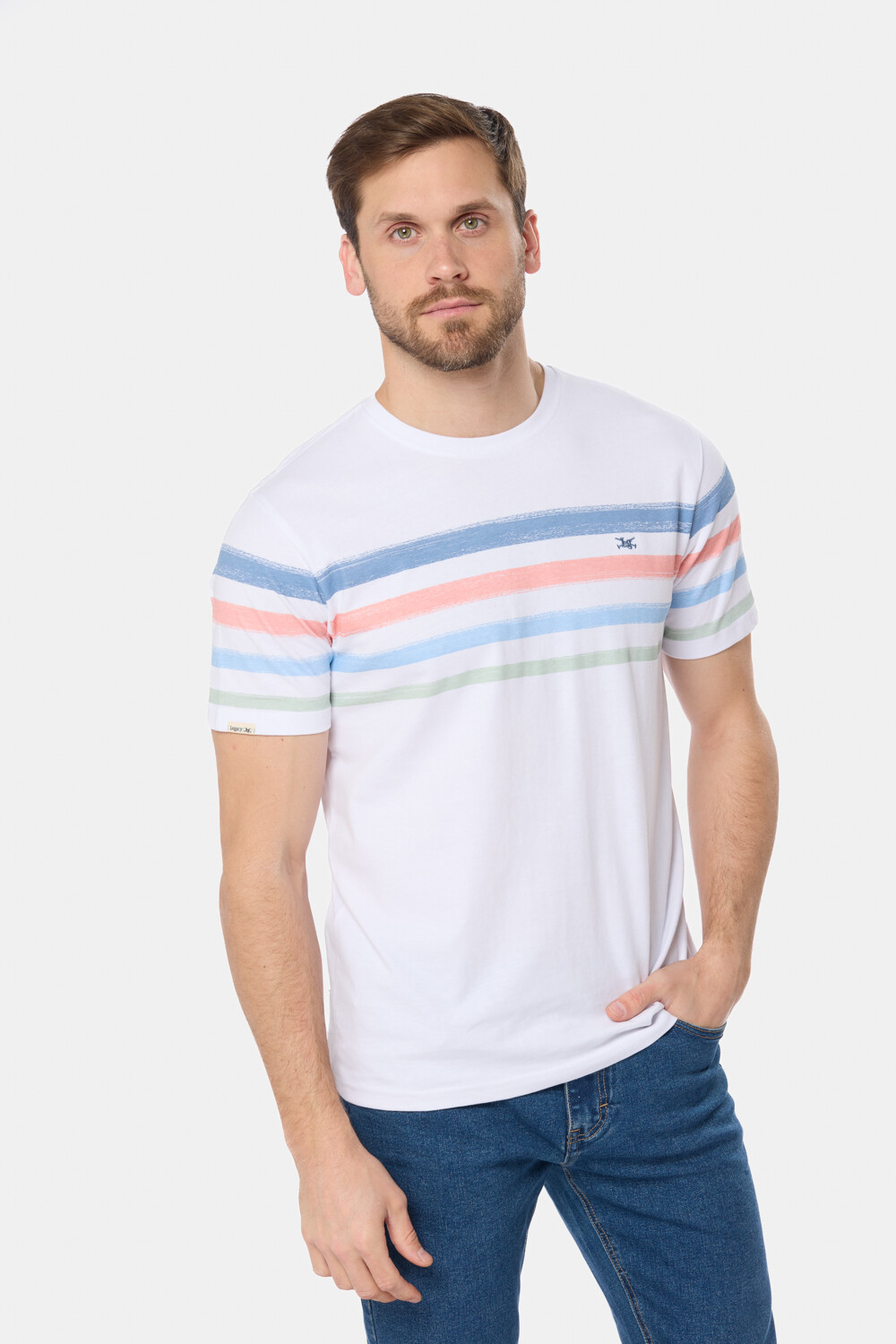 REMERA RAYADA Blanco