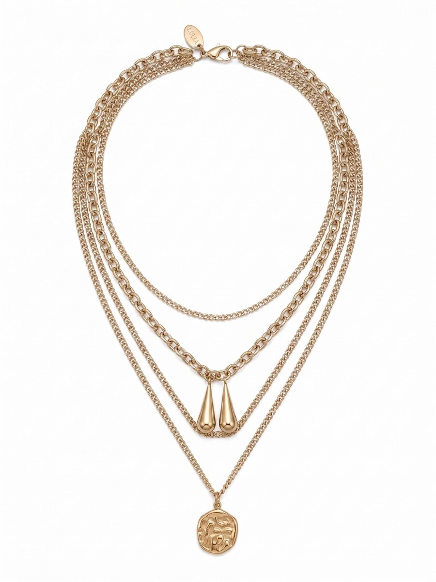 Collar de acero boho - dorado 