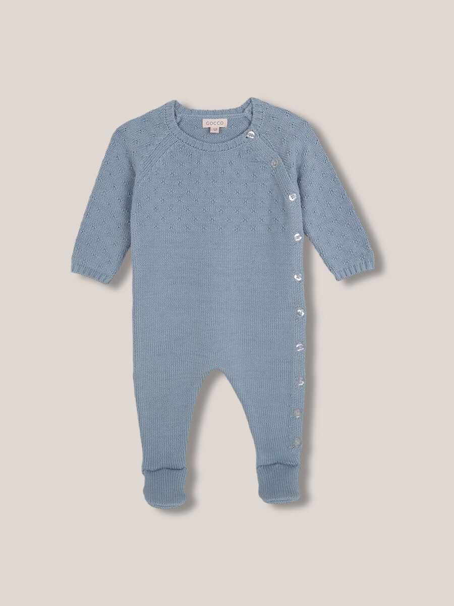 Pelele Con Calados Azul Claro