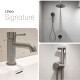 JUEGO DE GRIFERIA LAV BAJO DUCHA EMBUTIDA Y DUCHA HIGIENICA GRIS-BRUSHED NICKEL