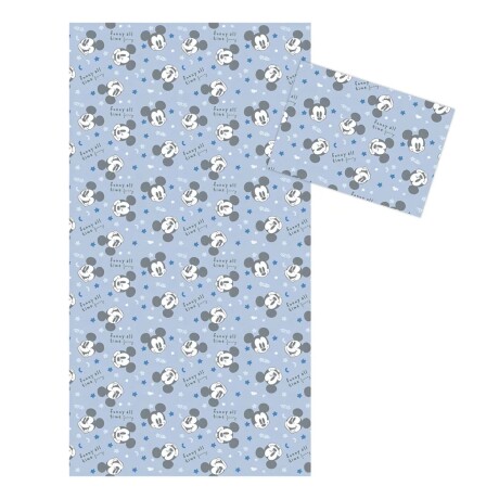 Juego De Sábanas 130 Hilos 1 Plaza 100% Algodón Mickey