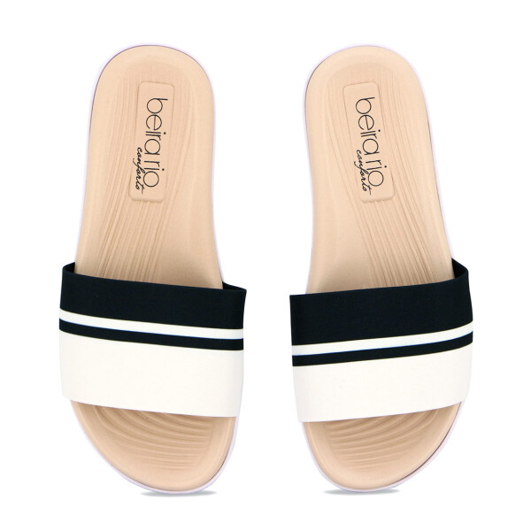 Sandalias Casuales Mujer Beira Rio Tira Ancha Multicolor-negro