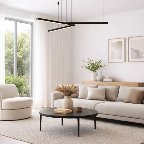 Colgante Led lineal 3 barras 30W Dimerizable NEGRA