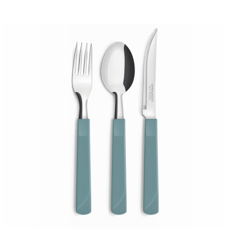 Set X3 Cubiertos Treviso de Simonaggio TURQUESA