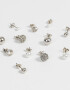 Aros Sets Con strass Set De Aros Con Strass - Plateado