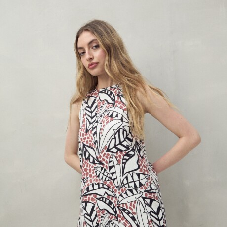 VESTIDO MARLON PRINT Crudo