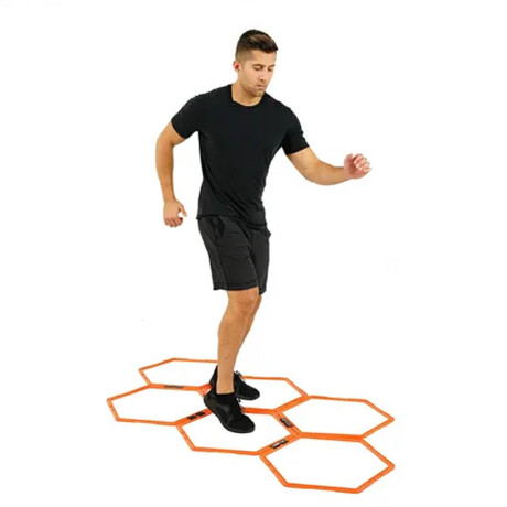 Set De 6 Aros Hexagonal Entrenamiento Coordinación Set De 6 Aros Hexagonal Entrenamiento Coordinación