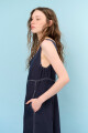 VESTIDO LINO VIVI AZUL