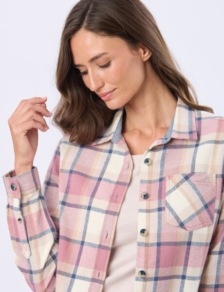 CAMISA VIYELA CUADROS Piedra