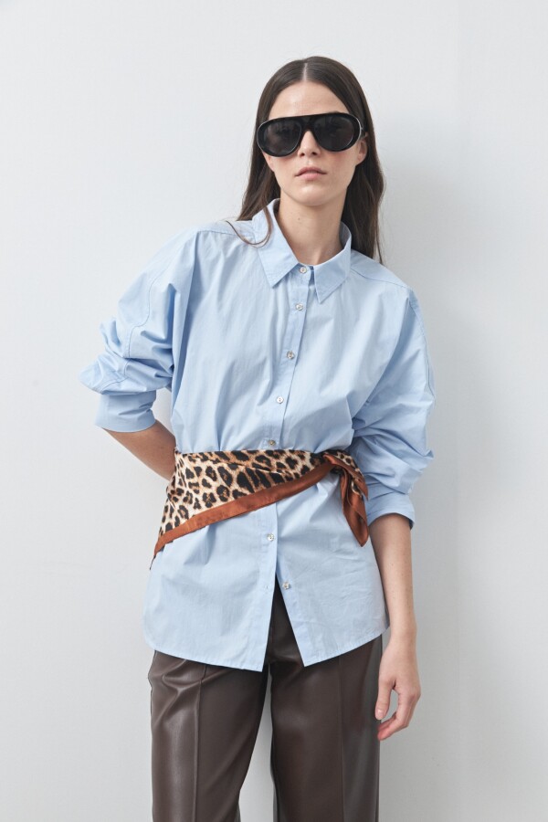 CAMISA CHRISTA Celeste