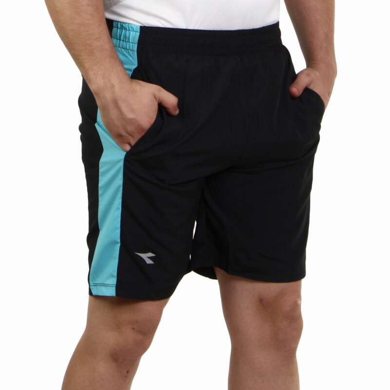 Diadora Hombre 7,5 In Shorts - Black/turquoise Negro-turquesa