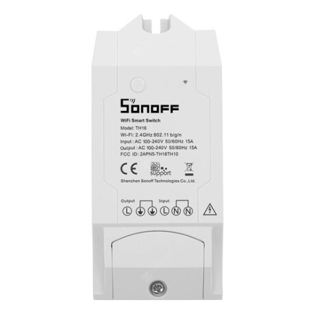 Controlador de temperatura y humedad Sonoff Wifi TH16 Controlador de temperatura y humedad Sonoff Wifi TH16