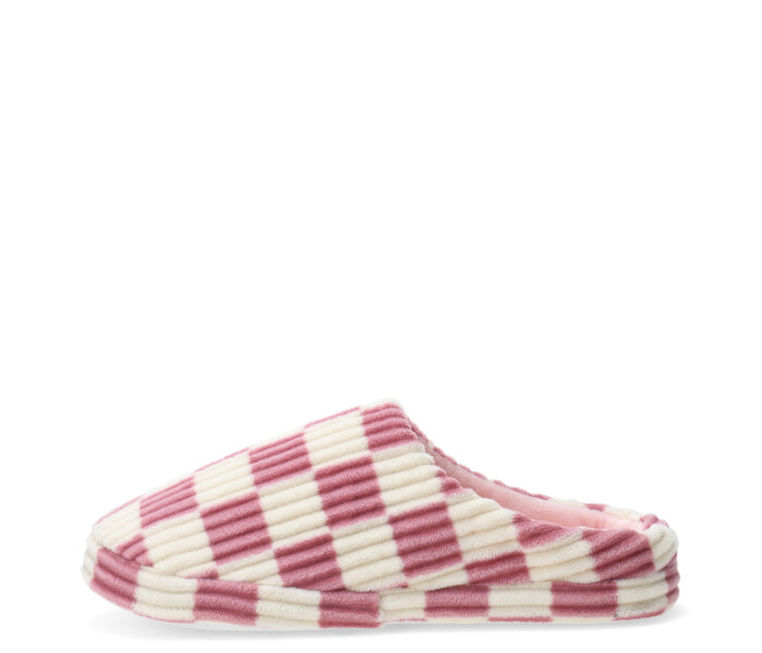 Pantufla con damero Pink