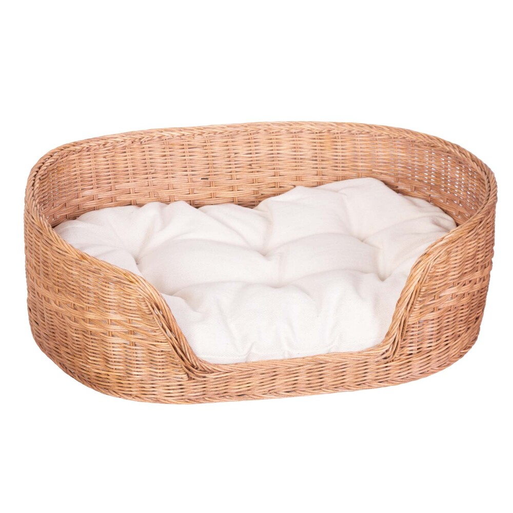 CAMA CESTO RATTAN NATURAL-BEIGE MASCOTAS