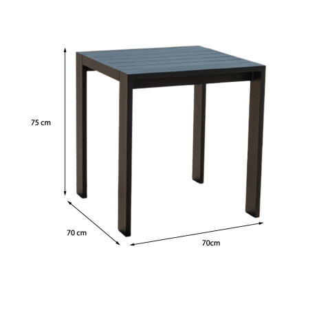 Mesa de exterior Rhodas 70x70cm