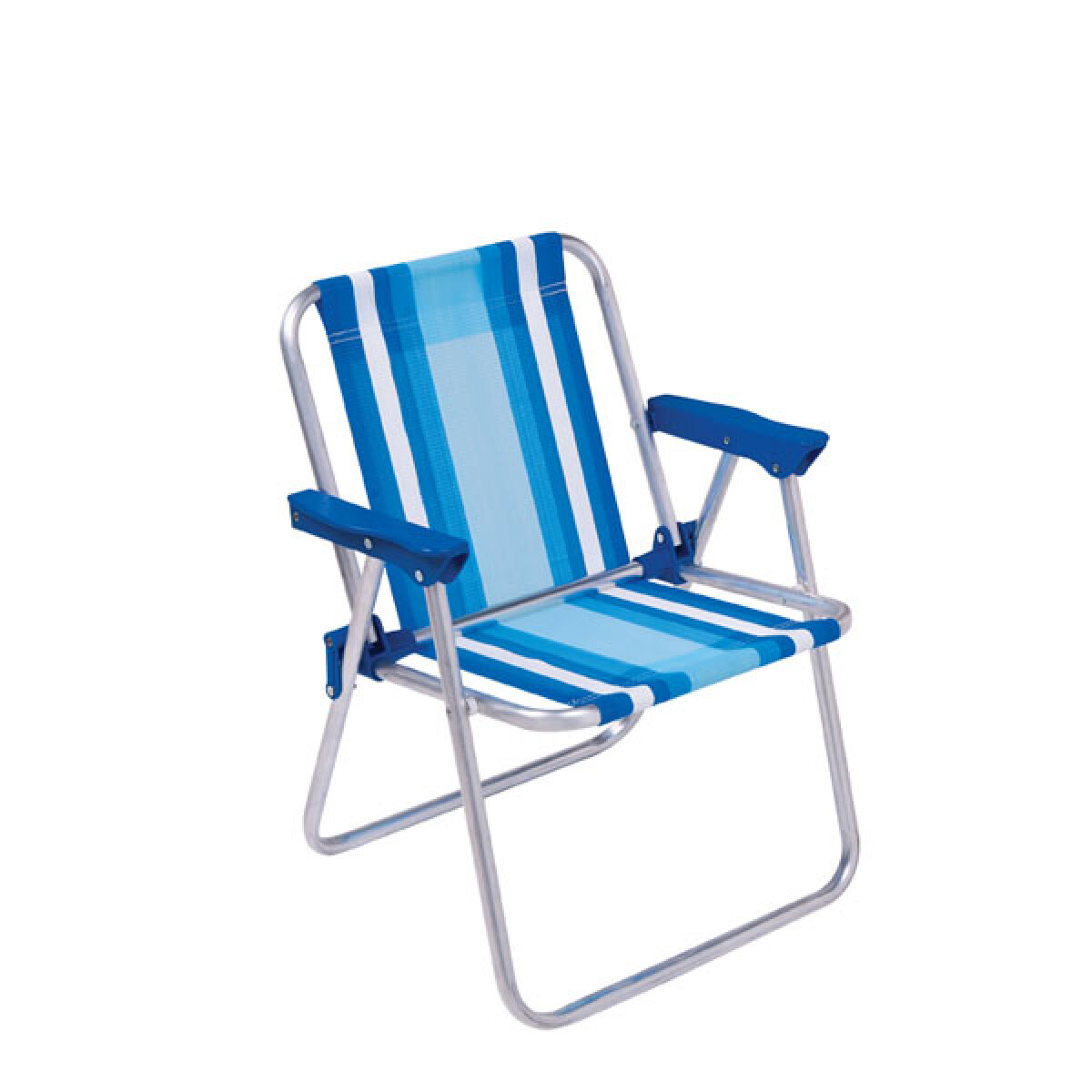 SILLA INFANTIL ALTA ALUMINO AZUL 