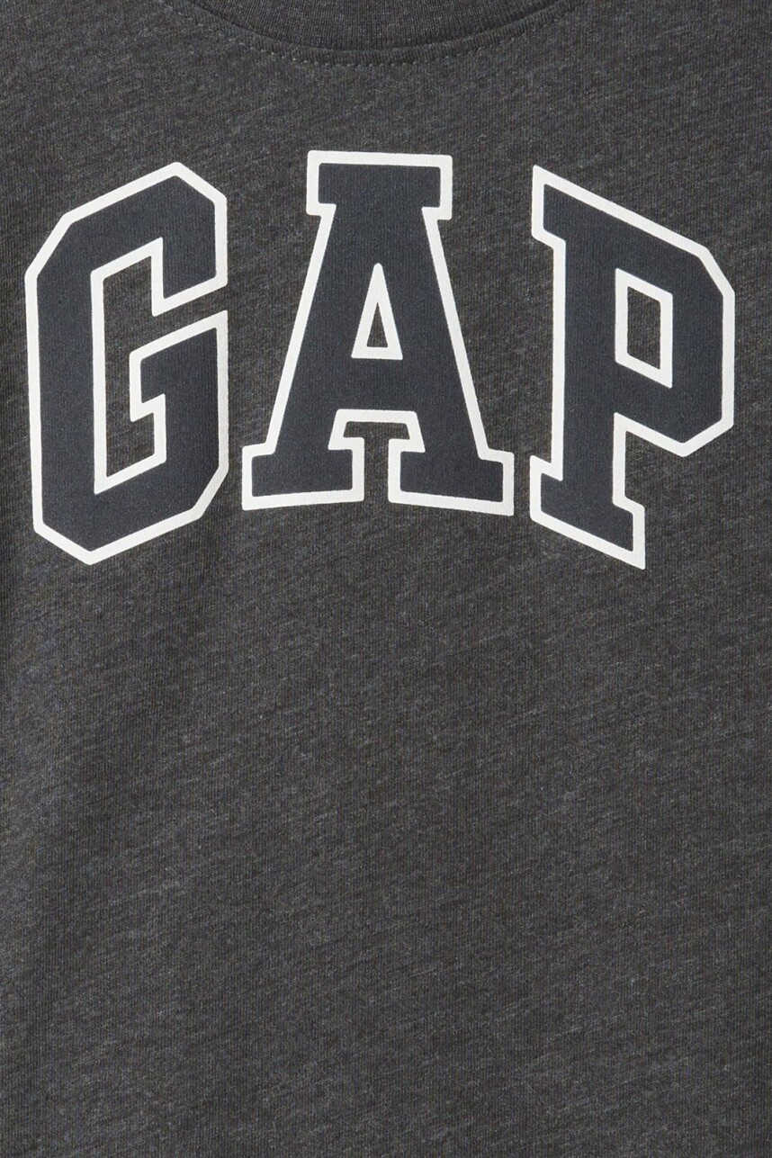 Remera Logo Gap Manga Corta Toddler Niño B85 Charcoal Hthr Grey